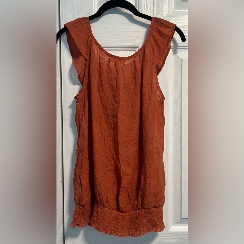 edge…Design by MINE burnt orange tank top - Picture 4 of 4